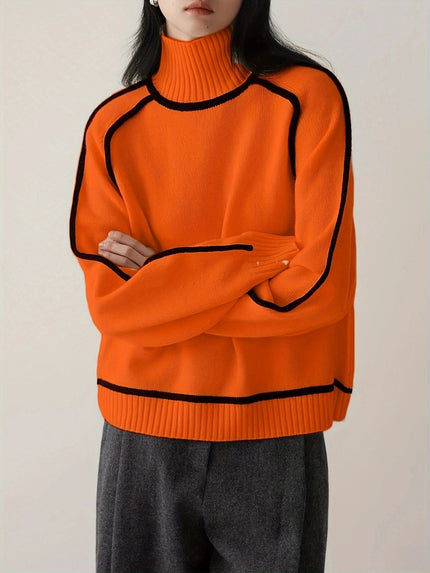 Luxe Knit Sweater Orange Sweater