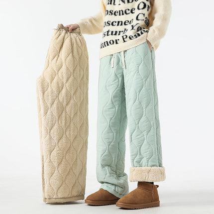 Cloud Comfort Quilted Pants Blue