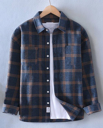 MARCUS | PREMIUM PLAID SHIRT Blue Shirts