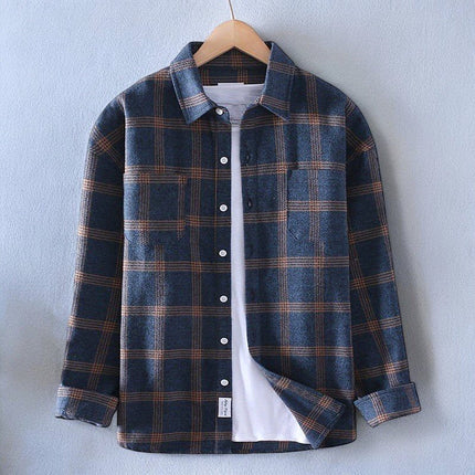 Marcus | Premium Plaid Shirt Blue Shirts