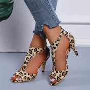 Océane Dubois | Fashionable Foot-Supportive High-Heels Leopard Heels