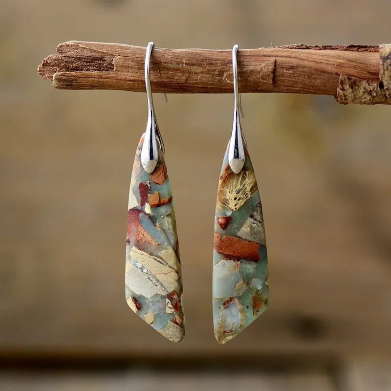 Natural Stone Drop Earrings Earrings