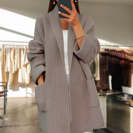 Amelia | Classy Cardigan Khaki One Size (Fits All) Cardigans
