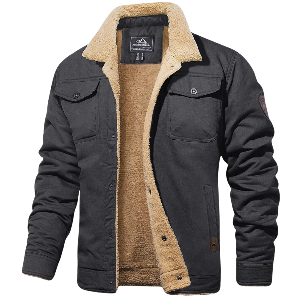 Premium Fleece Bomber Jacket Dark Grey Bomber Jacket
