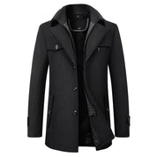 Men's Long Stylish Parka Winter Jacket Black Jacket