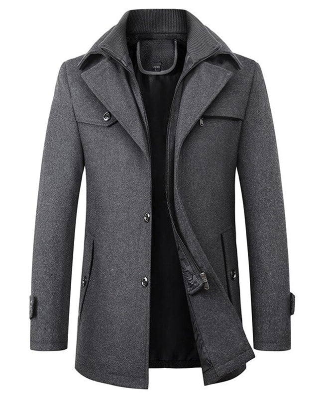 Men's Long Stylish Parka Winter Jacket Dark gray Jacket