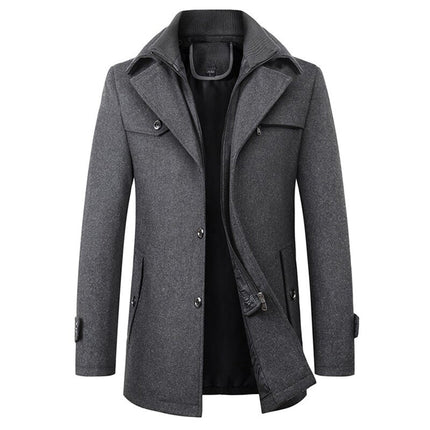 Men's Long Stylish Parka Winter Jacket Dark gray Jacket