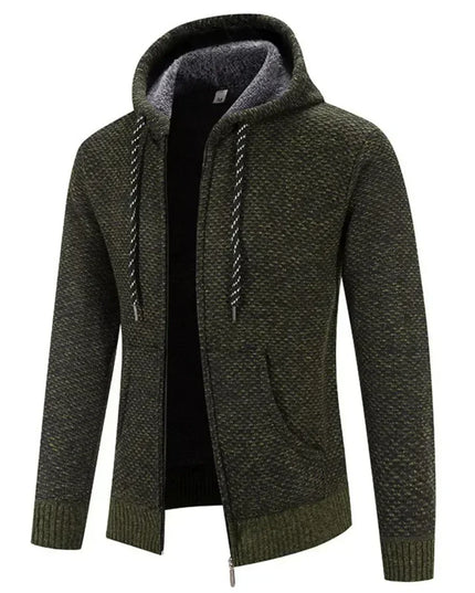 Micky | Zipper Sweater With Hood Green