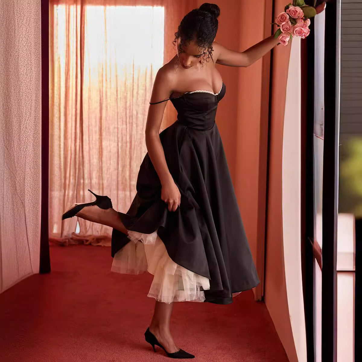 Puffy Long Maxi Dress – Flattering Volume & Comfort Dress