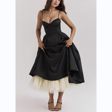 Puffy Long Maxi Dress – Flattering Volume & Comfort Black Dress