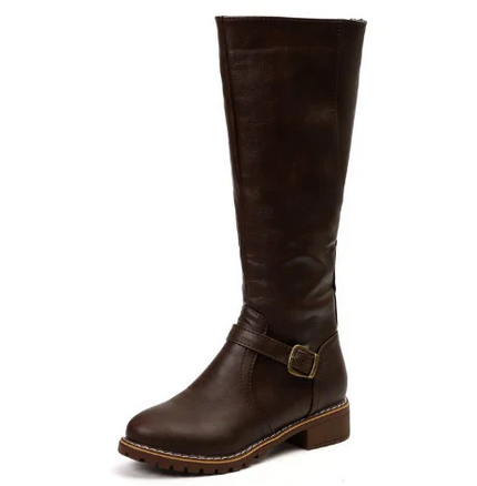 Kate | Long Boots With Buckle And Zipper Boots