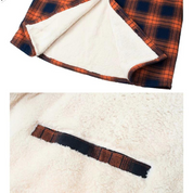 Men's Fleece-Lined Plaid Shirt Jacket Men Shirts