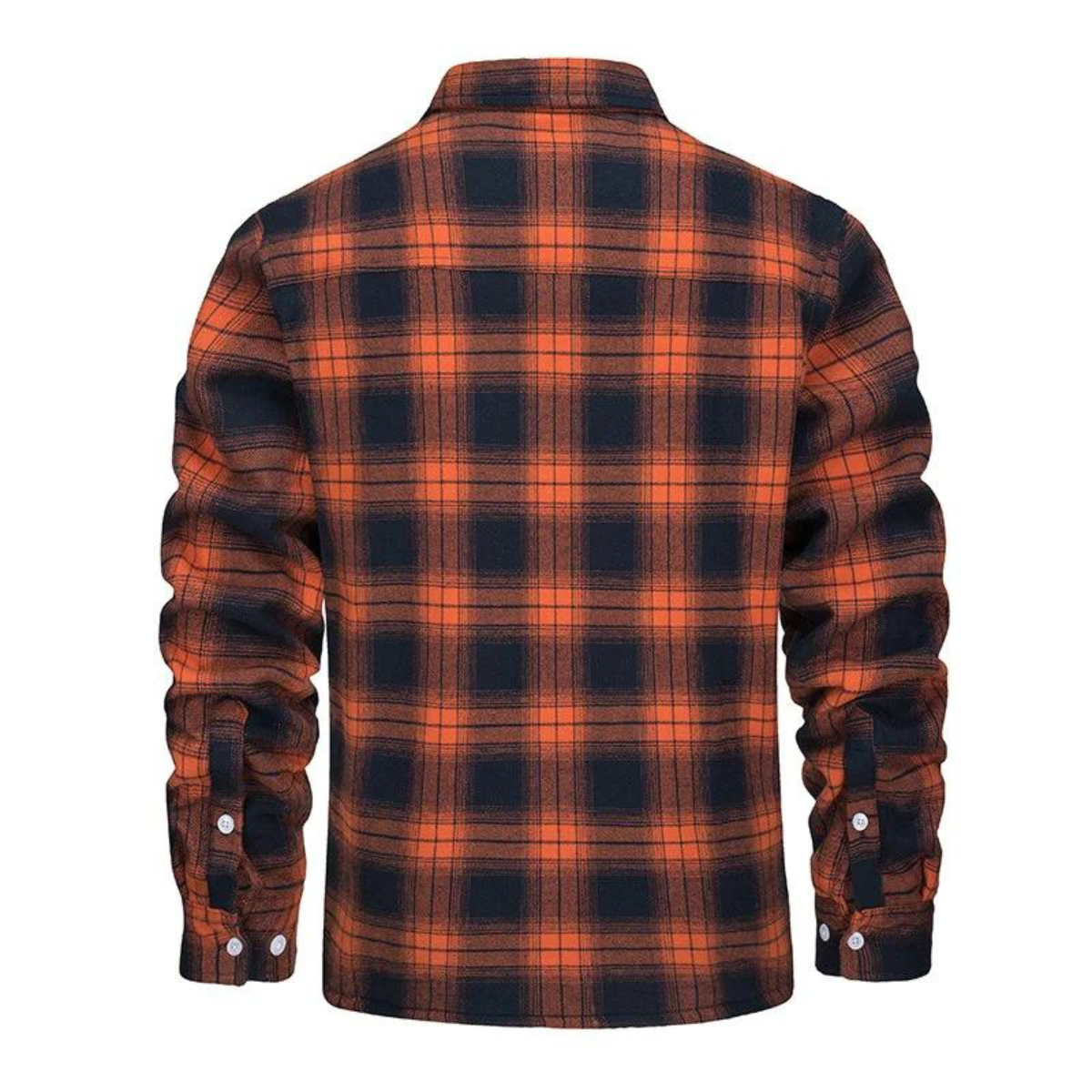 Men's Fleece-Lined Plaid Shirt Jacket Men Shirts