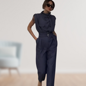 Fin | Elegant and sophisticated 2-piece set Navy blue Two Pieces Sets