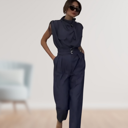 Fin | Elegant and sophisticated 2-piece set Navy blue Two Pieces Sets