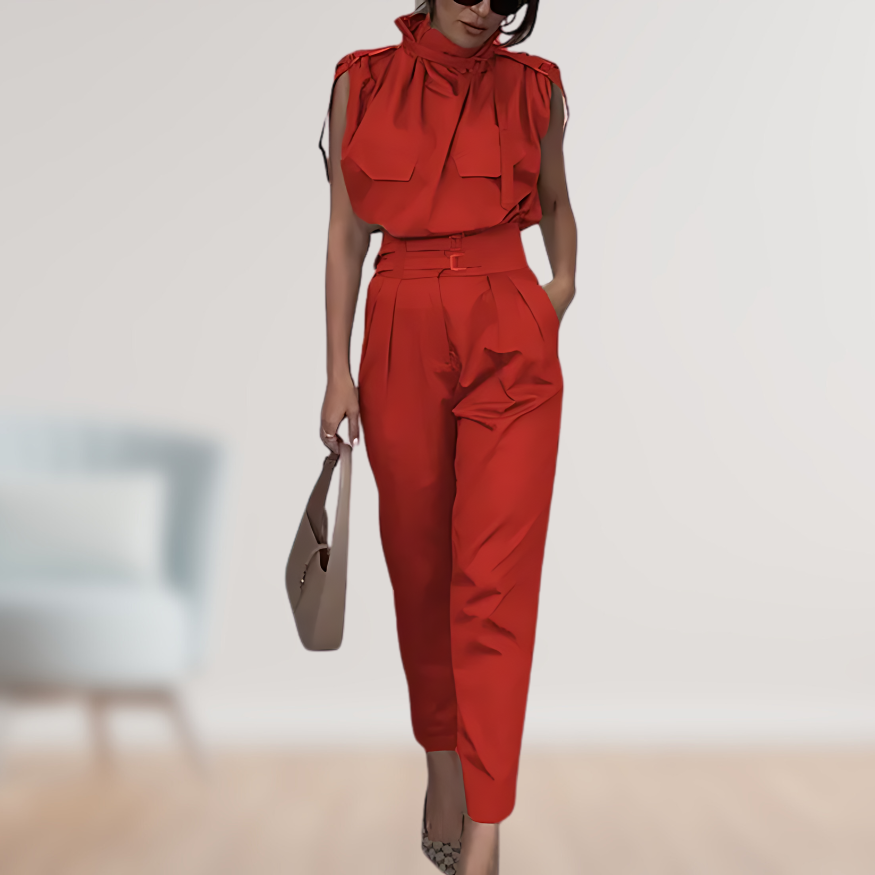 Fin | Elegant and sophisticated 2-piece set Red Two Pieces Sets