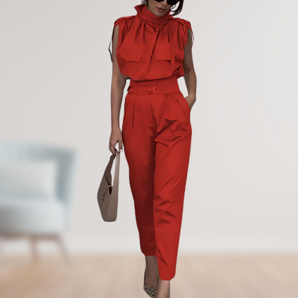 Fin | Elegant and sophisticated 2-piece set Red Two Pieces Sets