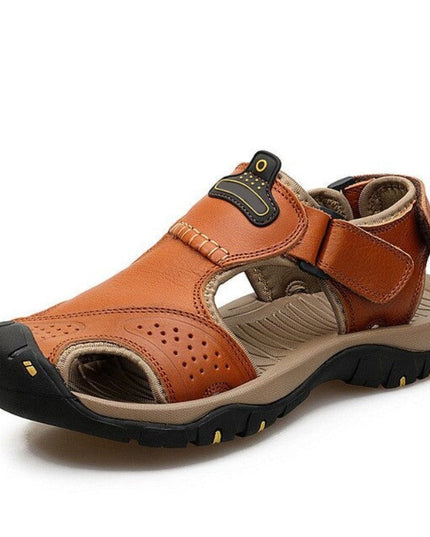 Outdoor Hook-Loop Adventure Sandals Brown Sandals