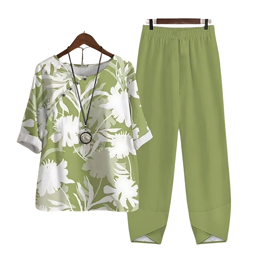 Rhea | Effortless chic shirt and pant set - OKOHOKO™ FASHION