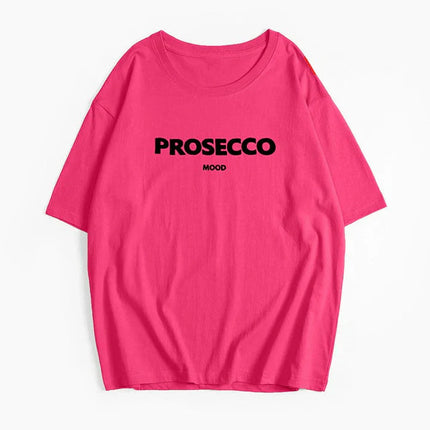 Prosecco Mood | Oversized Streetwear Cotton T-shirt Pink