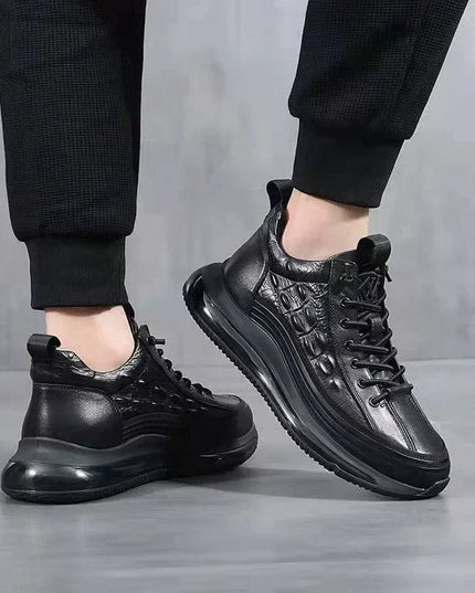 Textured Rugged Street Sneakers Black Casual shoes