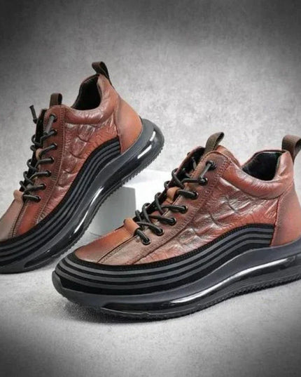 Textured Rugged Street Sneakers Dark Gray Casual shoes