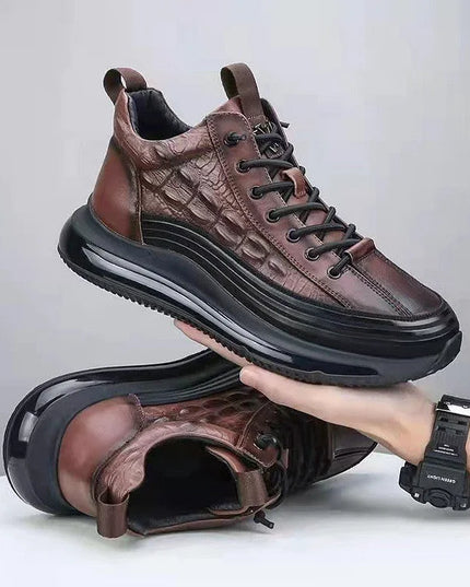 Textured Rugged Street Sneakers Dark Brown Casual shoes