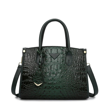 Vintage Crocodile Leather Designer Handbag Green Handbags