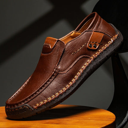 Michael - Elegant Loafers with Feet Support Dark Brown Shoes