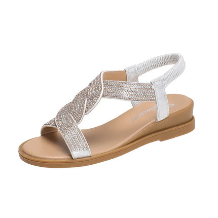 Zinnia™ | Versatile Flat Sandals Silver Shoes & Sandals
