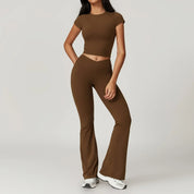 Riviera Flared Yoga Pants Stretchy Studio Must Brown Women Pants