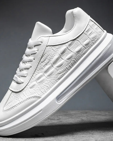 Tom | Casual Shoes White Men's Crocodile Casual Shoes