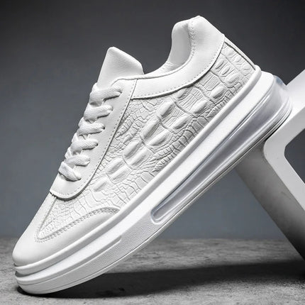 Tom | Casual Shoes White Men's Crocodile Casual Shoes