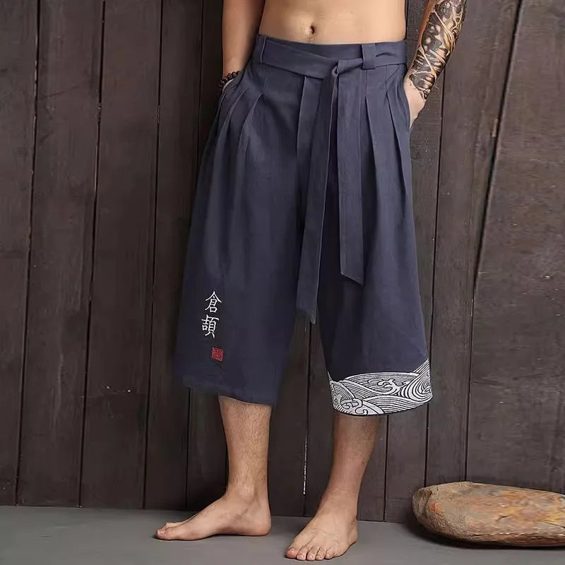 Kyoto Relaxed Fit Shorts Navy Men Shorts