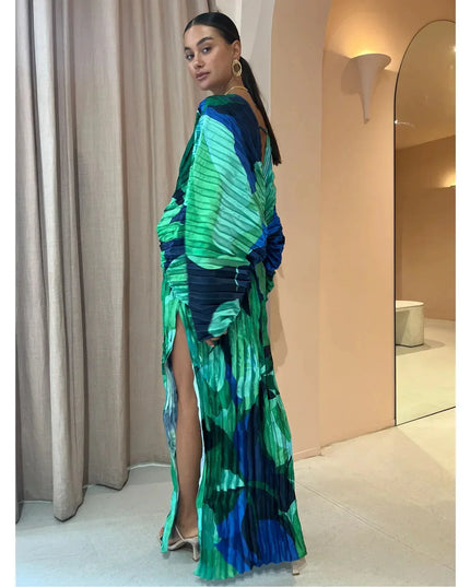 Elegant Pleated Dress – Chic Midi with Refined Pleats Dresses