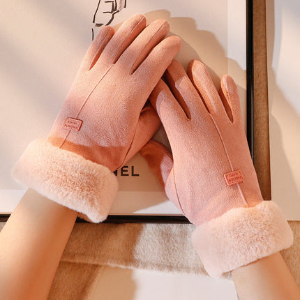 Women's Waterproof Touchscreen Winter Gloves Pink Gloves