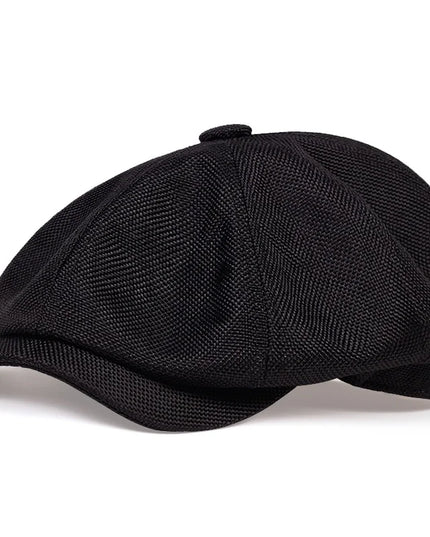 Unisex Casual Newsboy Hats black One Size Hats