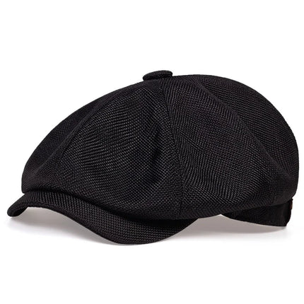 Unisex Casual Newsboy Hats black One Size Hats