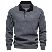 Darren | Timeless Polo Pullover Dark Grey