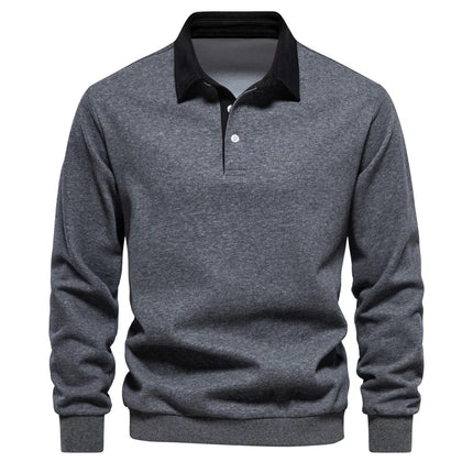 Darren™ | Timeless Polo Pullover Dark Grey