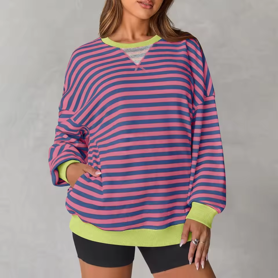 Amaya™ | Oversized Stripes Sweater Sweater