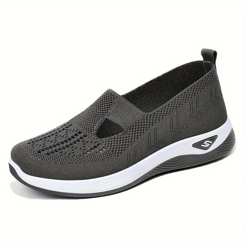 Maya - Breathable Knit Sneakers Dark Grey Sandals