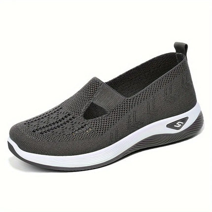 Maya™ - Breathable Knit Sneakers Dark Grey Sandals