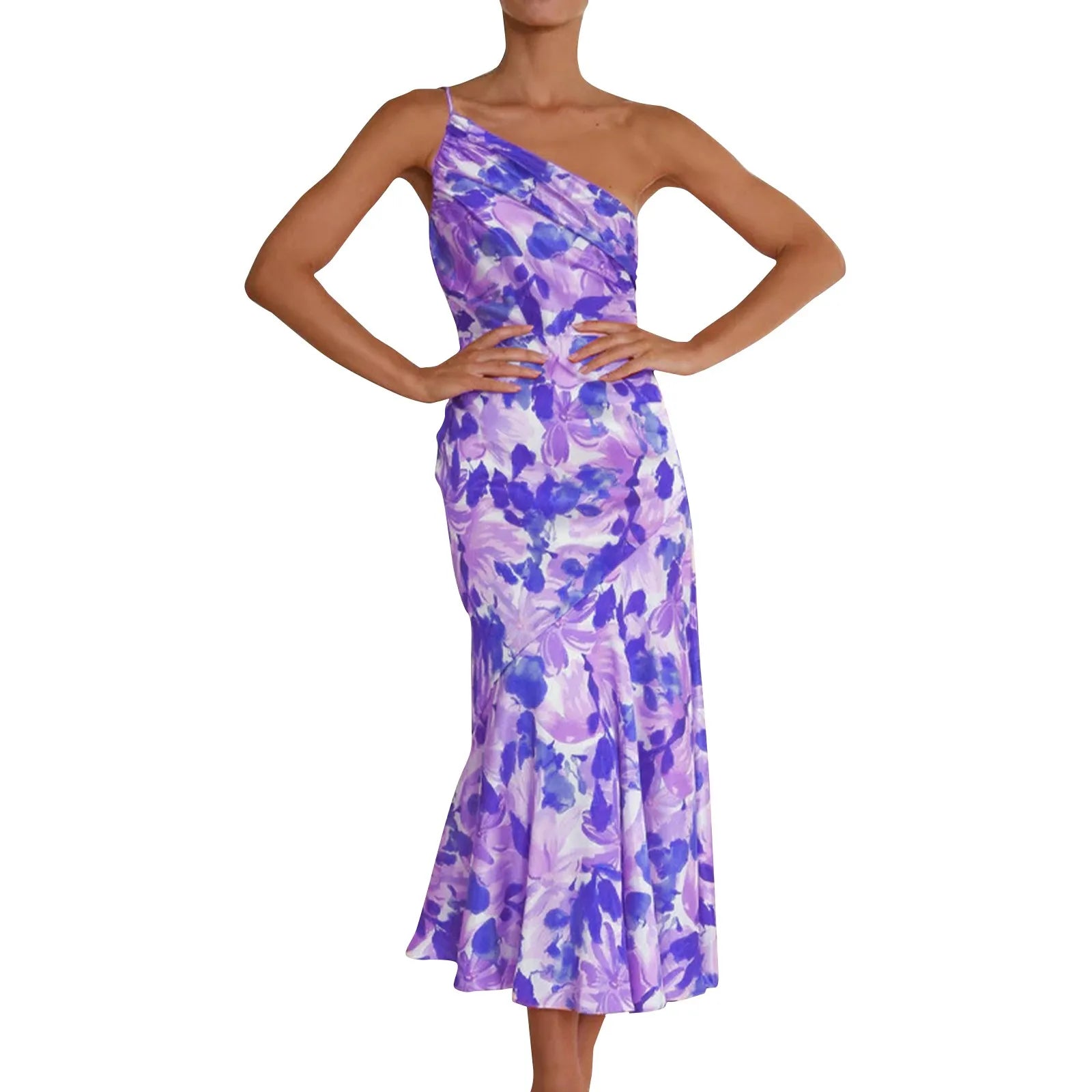 Miriam™ | Elegant Summer Dress Purple Dresses