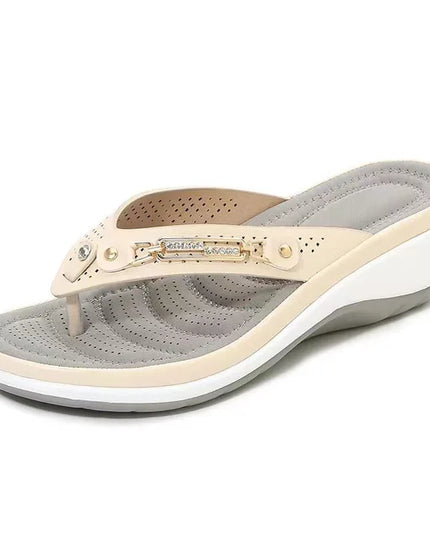 Iza™ Orthopedic Summer Sandals with Soft Footbed Beige Sandals