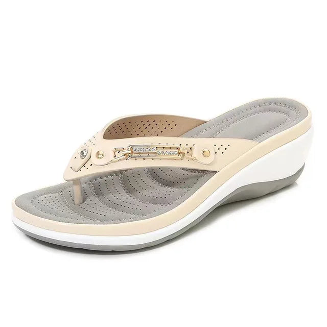 Iza™ Orthopedic Summer Sandals with Soft Footbed Beige Sandals