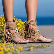 Holly™ - Retro Fringe Boho Sandals