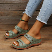 Diana | Chunky Orthopedic Sandals Green Shoes & Sandals
