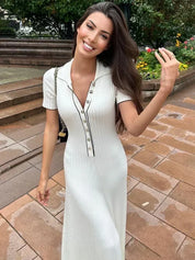 Cosette™ | Casual Knitted Maxi Dress Dresses