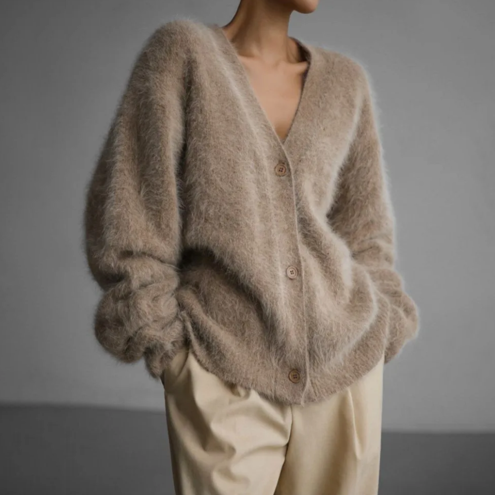 HAILEY | COMFORTABLE CARDIGAN Brown Blazer